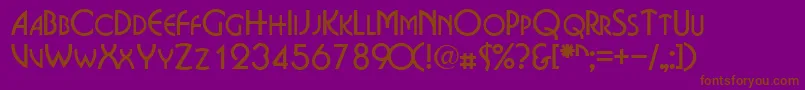 EpitomescapssskRegular Font – Brown Fonts on Purple Background