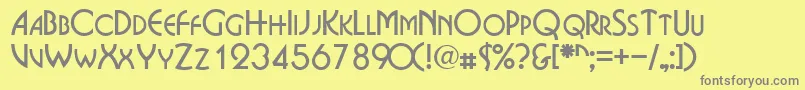 EpitomescapssskRegular Font – Gray Fonts on Yellow Background