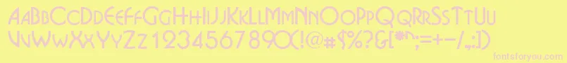 EpitomescapssskRegular Font – Pink Fonts on Yellow Background