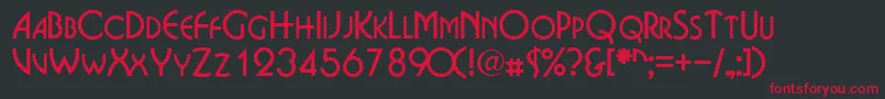 EpitomescapssskRegular Font – Red Fonts on Black Background