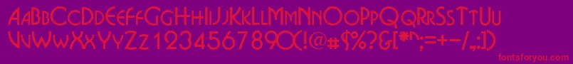 EpitomescapssskRegular Font – Red Fonts on Purple Background