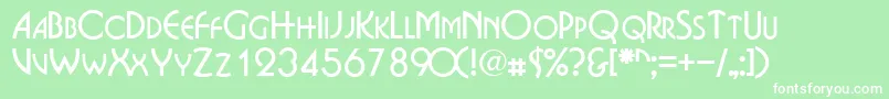 EpitomescapssskRegular Font – White Fonts on Green Background