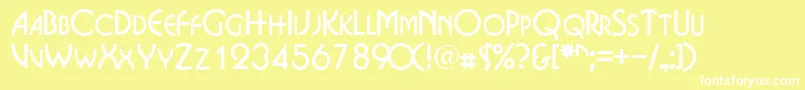 EpitomescapssskRegular Font – White Fonts on Yellow Background