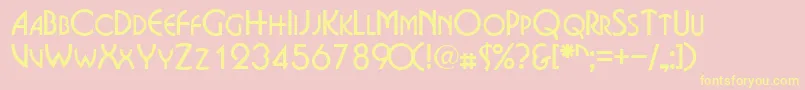 EpitomescapssskRegular Font – Yellow Fonts on Pink Background