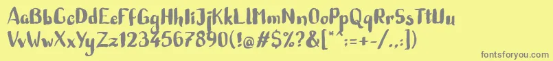 Marie Bella Font – Gray Fonts on Yellow Background