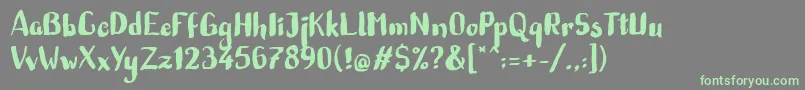 Marie Bella Font – Green Fonts on Gray Background