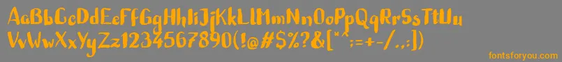 Marie Bella Font – Orange Fonts on Gray Background