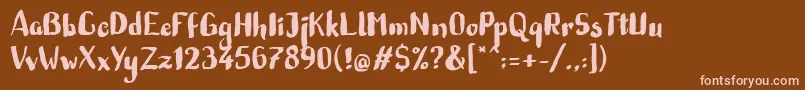 Marie Bella Font – Pink Fonts on Brown Background