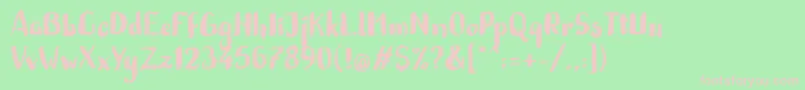 Marie Bella Font – Pink Fonts on Green Background