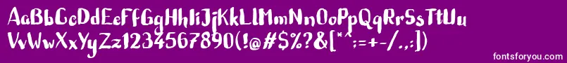 Marie Bella Font – White Fonts on Purple Background