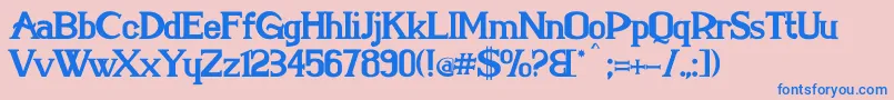 MarielleFranco Font – Blue Fonts on Pink Background