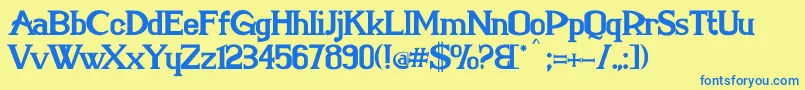 MarielleFranco Font – Blue Fonts on Yellow Background