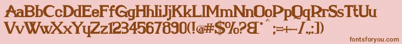 MarielleFranco Font – Brown Fonts on Pink Background