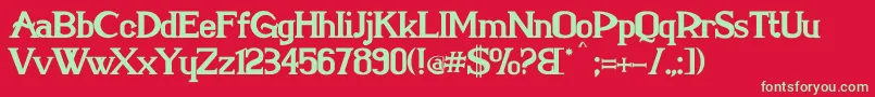 MarielleFranco Font – Green Fonts on Red Background