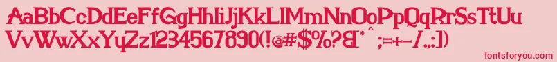 MarielleFranco Font – Red Fonts on Pink Background