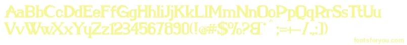 MarielleFranco Font – Yellow Fonts on White Background