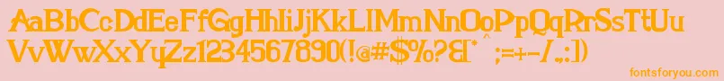 Police MarielleFranco – polices orange sur fond rose