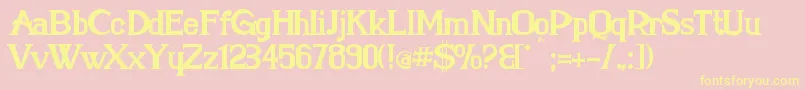 MarielleFranco Font – Yellow Fonts on Pink Background