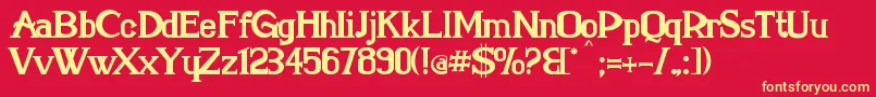 MarielleFranco Font – Yellow Fonts on Red Background