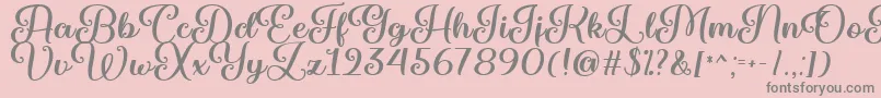 Marienkaefer  -Schriftart – Graue Schriften auf rosa Hintergrund
