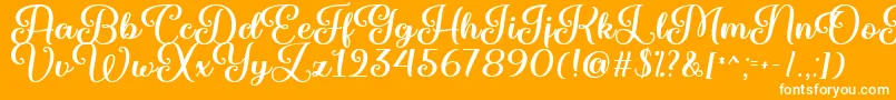 Marienkaefer   Font – White Fonts on Orange Background