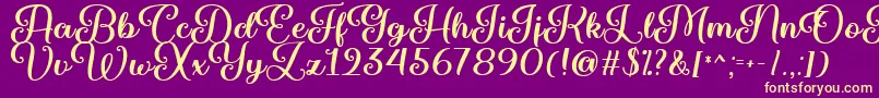 Marienkaefer   Font – Yellow Fonts on Purple Background