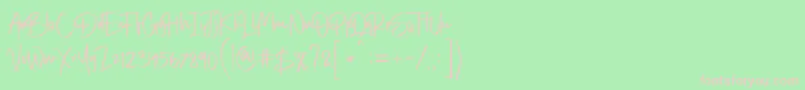 Marietta Sussaffe   Demo Font – Pink Fonts on Green Background