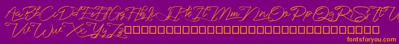 marikita Font – Orange Fonts on Purple Background