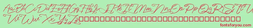 marikita Font – Red Fonts on Green Background