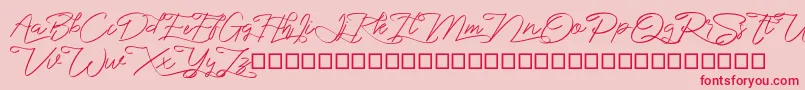 marikita Font – Red Fonts on Pink Background