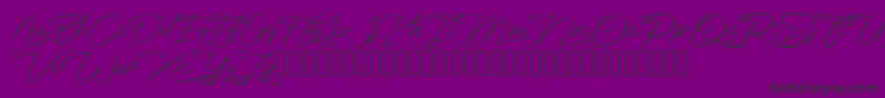 marikita Font – Black Fonts on Purple Background