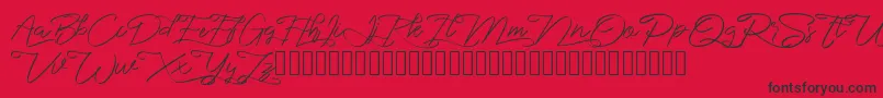 marikita Font – Black Fonts on Red Background