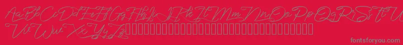 marikita Font – Gray Fonts on Red Background