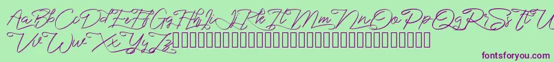 marikita Font – Purple Fonts on Green Background