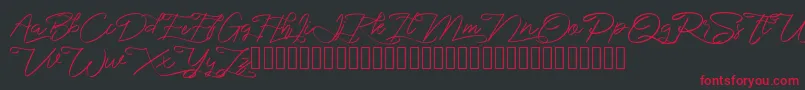 marikita Font – Red Fonts on Black Background