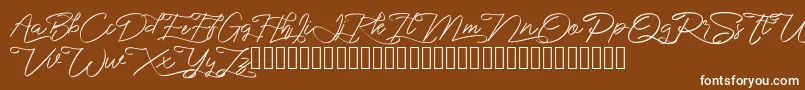 フォントmarikita – 茶色の背景に白い文字