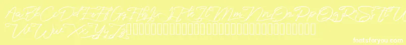 marikita Font – White Fonts on Yellow Background