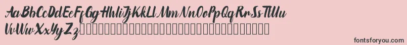 marinto-Schriftart – Schwarze Schriften auf rosa Hintergrund