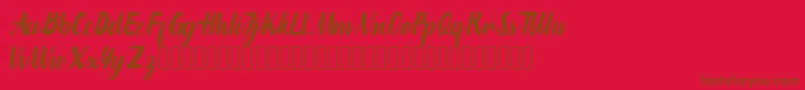 marinto Font – Brown Fonts on Red Background