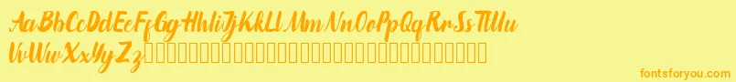 marinto Font – Orange Fonts on Yellow Background