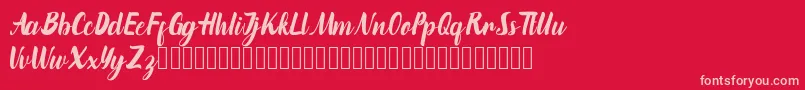 marinto Font – Pink Fonts on Red Background