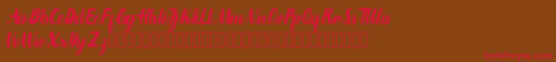 marinto Font – Red Fonts on Brown Background