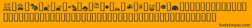 mario bros drunkenbatz fontvir us Font – Black Fonts on Orange Background