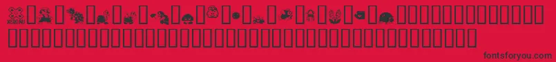 mario bros drunkenbatz fontvir us Font – Black Fonts on Red Background