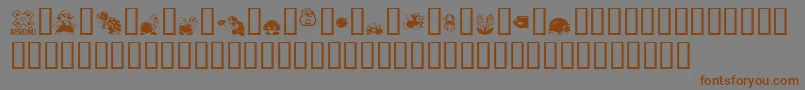 Czcionka mario bros drunkenbatz fontvir us – brązowe czcionki na szarym tle