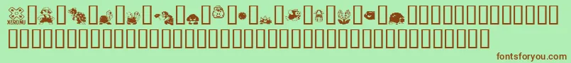 mario bros drunkenbatz fontvir us Font – Brown Fonts on Green Background