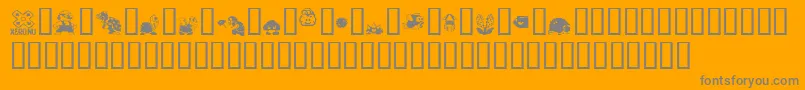 mario bros drunkenbatz fontvir us Font – Gray Fonts on Orange Background