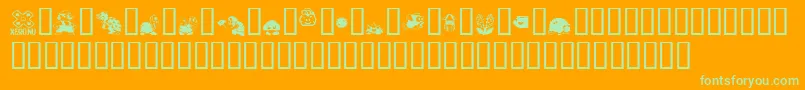 mario bros drunkenbatz fontvir us Font – Green Fonts on Orange Background