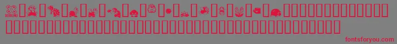 フォントmario bros drunkenbatz fontvir us – 赤い文字の灰色の背景