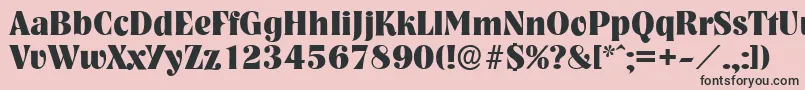 NashvilleserialXboldRegular Font – Black Fonts on Pink Background